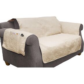 Furniture cover, 100% Waterproof Protector Cover for Love Seat by PETMAKER, Non-Slip, Stain Resistant, Great for Dogs, Pets, and Kids Tan
