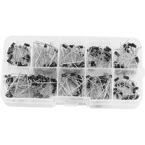 Hilitand 200Pcs Diode Box Set, 1N4001~1N5819 Zener Diode Combination Electronic Kit, 10V Germanium Diode Kit with Transparent Box