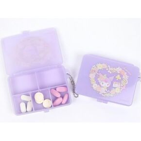 Kuromi Partitioned Pill Box - Multipurpose Box for Small Accessories and Medicine