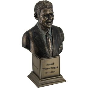 Veronese Design Ronald Wilson Reagan Bronze Finish Statue On Inscribed Plinth