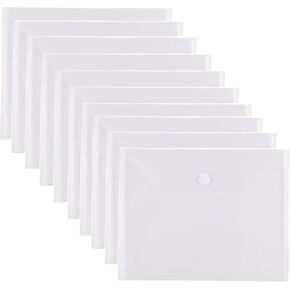 10 x 13 Clear Large Plastic Envelopes Document File Storage Holder 20 Pack Hook Loop Closure
