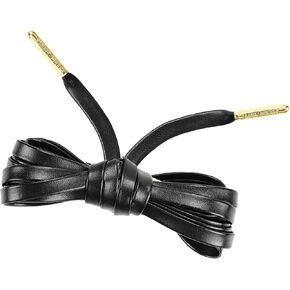 Shoelaces 1 Pair Premium Leather Shoe Laces with Gold Tips