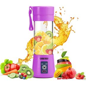 OBERLY Personal for Protein with USB Rechargeable, 6-Point Stainless Steel Blades, 13oz Travel Cup for Gym, Car, Office, On the Go, Pink 10