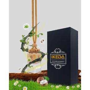 Car Air Fresheners for Men | 10ml Coconut Smell Air Freshener Car | Strong Perfume Car Hanging Diffuser with Odour Eliminaor Technology | Car Accessories for Men | Car Scents Air Fresheners by Ikeda