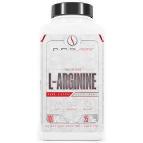 Purus Labs L-Arginine Active Amino Acid | Endurance, Pumps, & Muscle Growth | Nitric Oxide for Increased Blood Flow | 25 Servings, 100 Veggie Capsules
