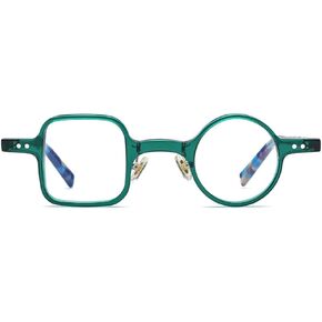 ICARA Unique One Square One Round Retro Reading Glasses for Women Men Irregular Eyewear