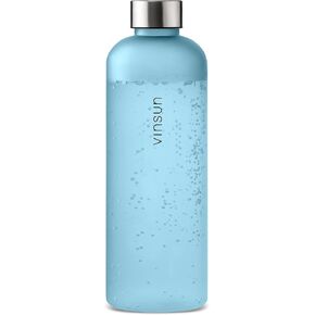 VINSUN Water Bottle 50oz Blue, Tritan, BPA Free, Leak Proof, Reusable, Carbonated, Lightweight Water Flask for Sports, Workout, Outdoor, School, Running, Travel, Work