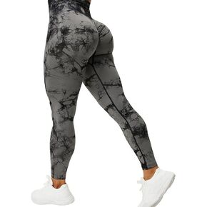 High Waisted Butt Lifting Tie Dye Athletic Leggings for Yoga, Gym, Running, etc