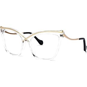 VOOGLAM Stylish Cat Eye Blue light Blocking Glasses for Women Anti UV Eyestrain Eyewear Janina GOX006465