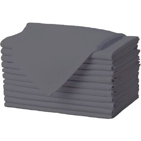 Gee Di Moda Cloth Napkins - 17 x 17 Inch Hunter Green Dinner Napkins - Set of 12 Soft & Absorbent Washable Fabric Cloth Table Napkins with Hemmed Edges for Hotel Restaurant, Holiday Parties & Wedding