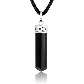 Black Obsidian Healing Crystal Necklace - Power, Confidence & Strength. Protection Stone Pendant