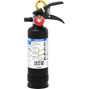 ABC Dry Powder Fire Extinguisher, 2.5 lb – 1-A:10-B:C Rated, Fire Extinguisher for Home, Kitchen, Office & Vehicle, Fire Extinguisher with Easy-Grip Handle & Quick Release, Model FF1KG,Black