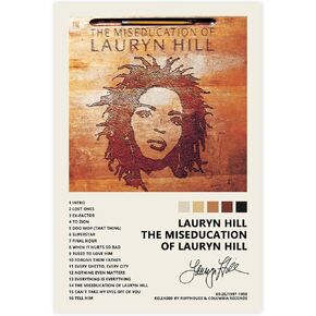 Lauryn Poster Hill The Mise ducation Music Album Cover Canvas Poster Wall Art Decor Print Picture Paintings for Living Room Bedroom Decoration Unframe-style12x18inch