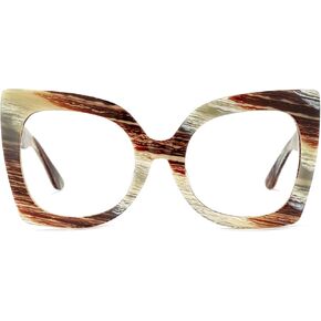 Zeelool Retro Oversized Acetate Butterfly Blue Light Blocking Glasses for Women Phillips WA000487