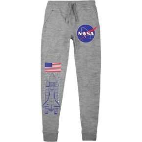 Ripple Junction NASA Men's Jogger Sweatpants Meatball Logo Astronaut Space Shuttle Rocket American Flag Officially Licensed