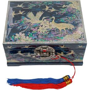 February Mountain Mother of Pearl Music Box for Women Traditional Korean Jewelry Box Unique Christmas Birthday Gifts for Women