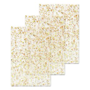 Glitter Translucent Irregular Acrylic Sheet -1/8 Thick Sparkly PMMA Acrylic Panels for Crafts Jewelry Display Sign DIY Decor Ornaments, Glitter Sheet for Glitter, CO2 Laser (3, Gold, 8x12inch)