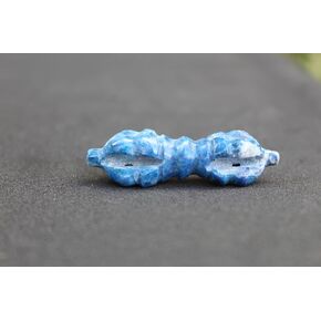Jet Genuine Mini Lapis Lazuli Dorje Free Booklet Jet International Crystal Therapy Tibetan Nepal Vajra Carving Deity Tibetan Buddhism Swastika Kila Phurpa Magic Lama Dis-Integrator Ritual Ceremony