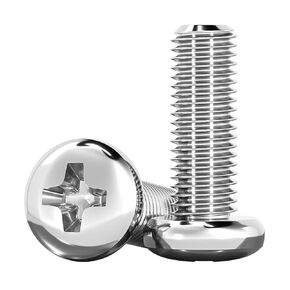 binifiMux 10#-24 x 1-1/4" Machine Screws, Phillips Pan Head, 50 Pack