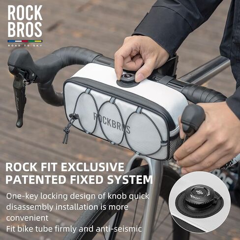 ROCKBROS Bike Handlebar Bag Bicycle Front Bag Storage Bags Water Repellent Large Capacity Bicycle Bag Pouch for Cycling Road Mountain Bike E-bike Professional Bike Accessories in Saudi Arabia