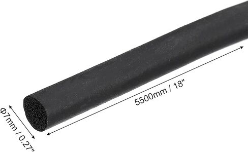 uxcell Sealing Strip, Solid Round Sponge Rubber Weather Strip 18Ft x 0.27''W for Door Gaskets, Repair Furniture, DIY Projects in Kuwait