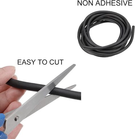 uxcell Sealing Strip, Solid Round Sponge Rubber Weather Strip 18Ft x 0.27''W for Door Gaskets, Repair Furniture, DIY Projects in Kuwait