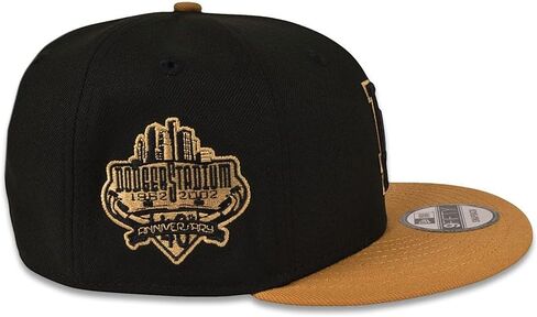 New Era LA Los Angeles Dodgers 9FIFTY Cooperstown Dodgers Stadium الذكرى الأربعين (1962-2002) قبعة برقعة جانبية، قبعة سوداء تان in Saudi Arabia