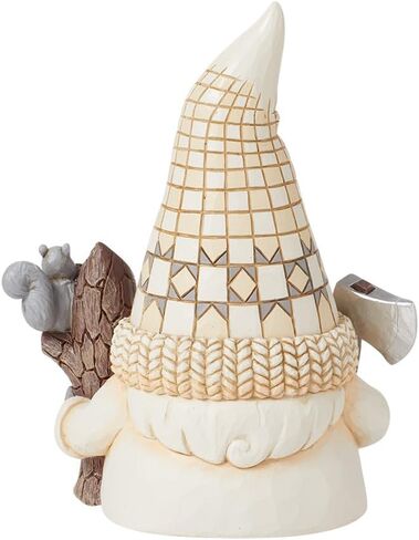 Enesco Jim Shore Heartwood Creek White Woodland Lumberjack Gnome Figurine- Stone Resin Hand Painted Crafted Collectible Gnomes Figurines Home Decor Statue, 5.43 Inch in Saudi Arabia
