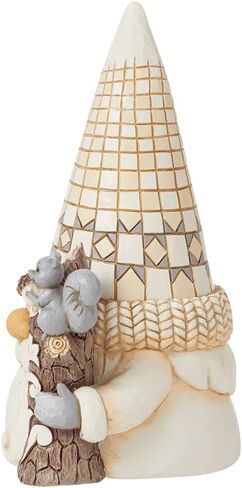 Enesco Jim Shore Heartwood Creek White Woodland Lumberjack Gnome Figurine- Stone Resin Hand Painted Crafted Collectible Gnomes Figurines Home Decor Statue, 5.43 Inch in Saudi Arabia
