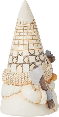 Enesco Jim Shore Heartwood Creek White Woodland Lumberjack Gnome Figurine- Stone Resin Hand Painted Crafted Collectible Gnomes Figurines Home Decor Statue, 5.43 Inch in Saudi Arabia