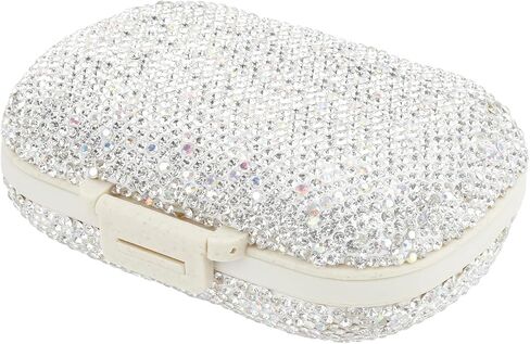 Pill Case,Travel Pill Organizer,Bling Pill Box for Purse,8 Compartments Daily Pill Organizer,Cute Pill Organizer,Portable Pill Case,Cute Vitamin Organizer,Small Pill Box,Pill Case Travel Gifts in Saudi Arabia