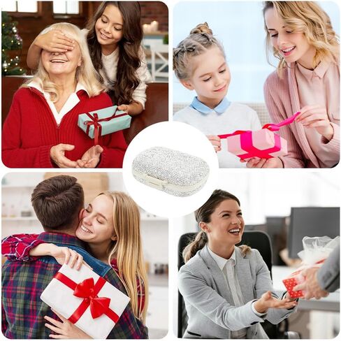 Pill Case,Travel Pill Organizer,Bling Pill Box for Purse,8 Compartments Daily Pill Organizer,Cute Pill Organizer,Portable Pill Case,Cute Vitamin Organizer,Small Pill Box,Pill Case Travel Gifts in Saudi Arabia