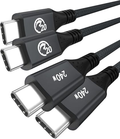 USB C Cable 15 ft 2Pack, 240W USB C to USB C 3.2 Gen 2 Cable 4K Video in Saudi Arabia