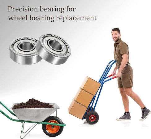 10pcs Deep Groove Ball Bearings - [6mm x 16mm x 5mm] Chrome Steel Balls for Motors Machine Tool Gearboxes Bearing Use, Double Shield ABEC1 in Saudi Arabia