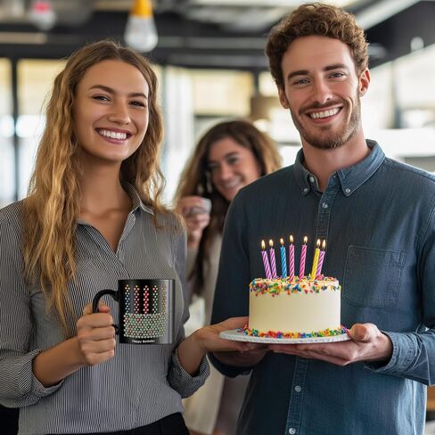 كوب قهوة من السيراميك متغير الحرارة من IllumiMug سعة 11 أونصة، هدية فريدة للرجال والنساء والأصدقاء والرئيس والمعلم والمنزل أو المكتب والحنين إلى الماضي in Kuwait