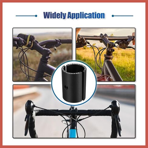 ACROPIX 2 Pair Bike Handlebar Shim 25.4 to 31.8mm Shim Bicycle Handlebar Stem Shim Adapter Size Reducer Sleeve Spacers Clamp Fixed Gear for MTB Road Cycling Aluminum Alloy Black Car Parts in Saudi Arabia