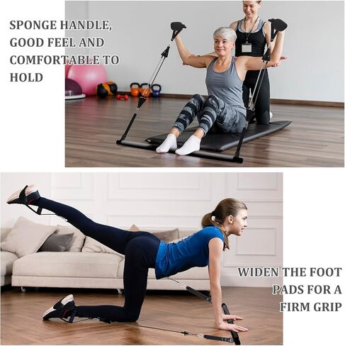 Pilates Bar Kit with 3 Set Resistance Bands, Multifunctional Pilates Workout Equipment for Women Men, Exercise Bands Set for Home Gym Fitness Yoga Strength Training in Saudi Arabia