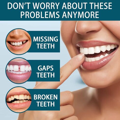 Comfortable False Teeth Temporary Teeth Set, 8set of Natural and Comfortable False Teeth for Both Women and Men, Life-Like Teeth for Male and Female, Rediscover Your Confident Grin with Eleg in Saudi Arabia
