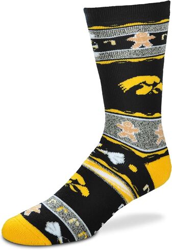 للأقدام العارية NCAA Ugly Christmas Holiday Crew Socks - كبير (10-13) in Kuwait