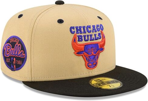 New Era Chicago Bulls 59FIFTY Established Side Patch Fitted Cap, Hat in Saudi Arabia