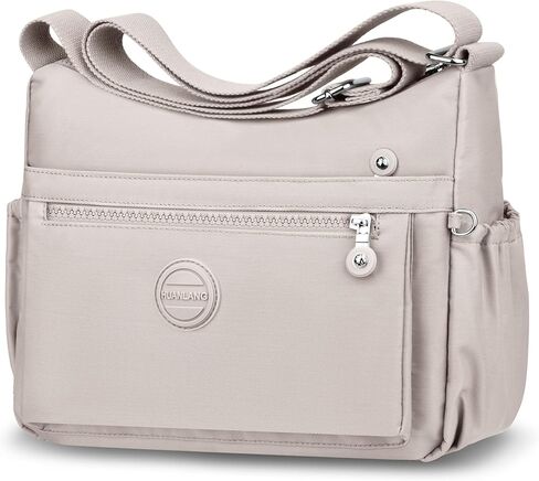 حقائب كروس من النايلون من HUANLANG للنساء، حقيبة سفر كبيرة وخفيفة الوزن وحقيبة كتف متعددة الجيوب للنساء in Kuwait