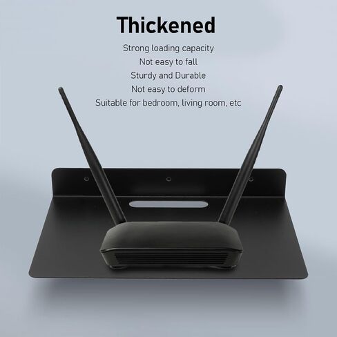 Floating Shelf, Wall Mounted Thickened Rust Proof Metal Rack for Projector, Router, Camera, Small Floating Shelves for Bedroom, Living Room, Bathroom in Saudi Arabia