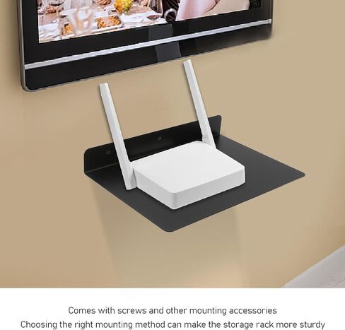 Floating Shelf, Wall Mounted Thickened Rust Proof Metal Rack for Projector, Router, Camera, Small Floating Shelves for Bedroom, Living Room, Bathroom in Saudi Arabia