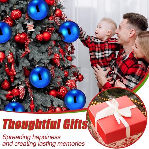 Wettarn 6 Pieces Large 6" Christmas Balls Christmas Tree Decoration Ornaments Shatterproof Balls for Birthday Easter Valentine Wedding Decorations 4th of July Memorial Day (Red Mix) in Kuwait