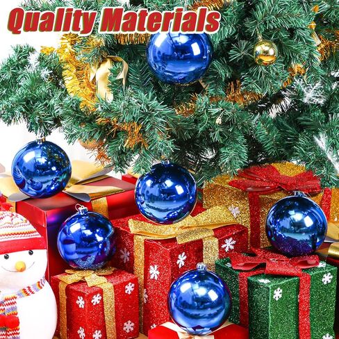 Wettarn 6 Pieces Large 6" Christmas Balls Christmas Tree Decoration Ornaments Shatterproof Balls for Birthday Easter Valentine Wedding Decorations 4th of July Memorial Day (Red Mix) in Kuwait