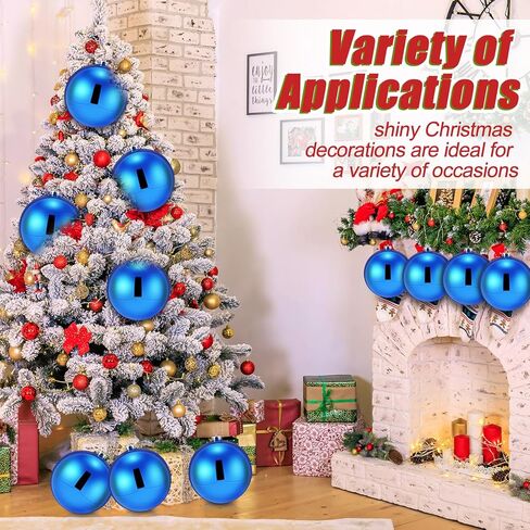 Wettarn 6 Pieces Large 6" Christmas Balls Christmas Tree Decoration Ornaments Shatterproof Balls for Birthday Easter Valentine Wedding Decorations 4th of July Memorial Day (Red Mix) in Kuwait