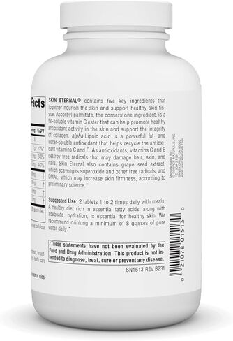 Source Naturals Skin Eternal Tablet with DMAE, LIPOIC Acid, & C Ester - 60 Tablets in Kuwait