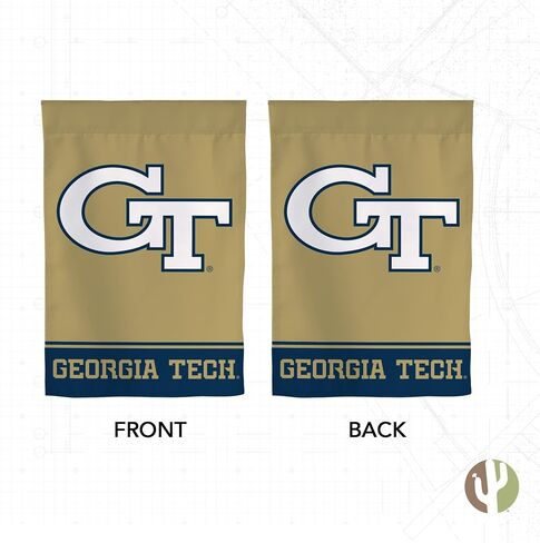 شعار Desert Cactus Georgia Tech Garden Flag Yellow Jackets GT Institute of Technology لافتة 100% بوليستر (تصميم B) in Saudi Arabia