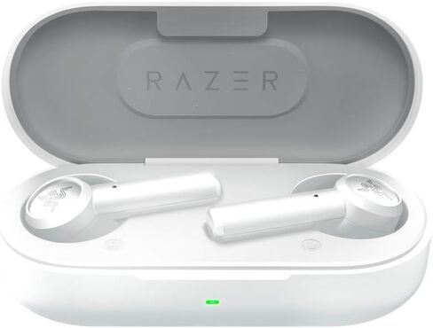 Razer Hammerhead True Wireless Bluetooth Gaming Earbuds: 60ms Low-Latency - IPX4 Water Resistant - Bluetooth 5.0 Auto Pairing - Touch Enabled - 13mm Drivers - Mercury White in Saudi Arabia
