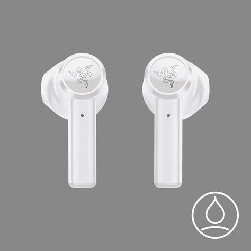 Razer Hammerhead True Wireless Bluetooth Gaming Earbuds: 60ms Low-Latency - IPX4 Water Resistant - Bluetooth 5.0 Auto Pairing - Touch Enabled - 13mm Drivers - Mercury White in Saudi Arabia